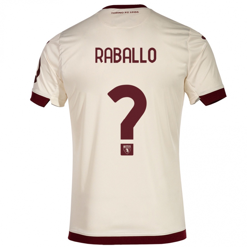 Niño Fútbol Camiseta Alessio Raballo #0 Champán 2ª Equipación 2023/24 Perú