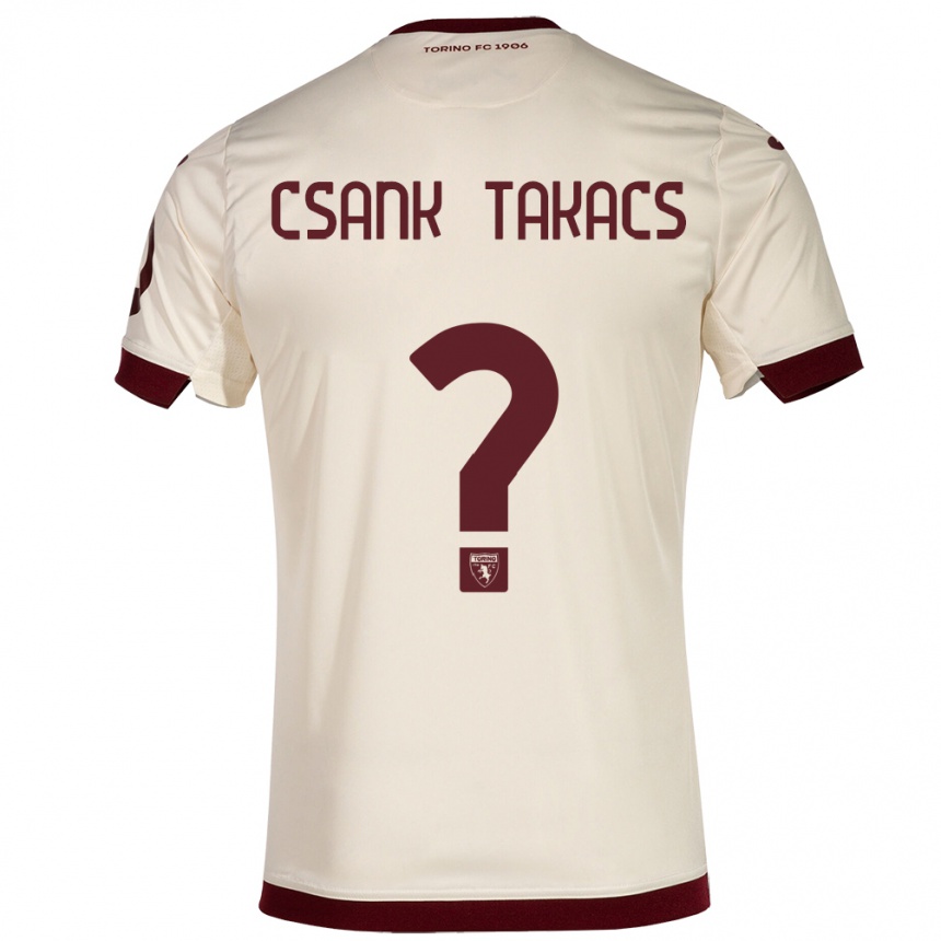 Niño Fútbol Camiseta Kristóf Csánk-Takács #0 Champán 2ª Equipación 2023/24 Perú