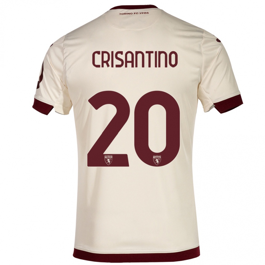 Niño Fútbol Camiseta Giulia Crisantino #20 Champán 2ª Equipación 2023/24 Perú