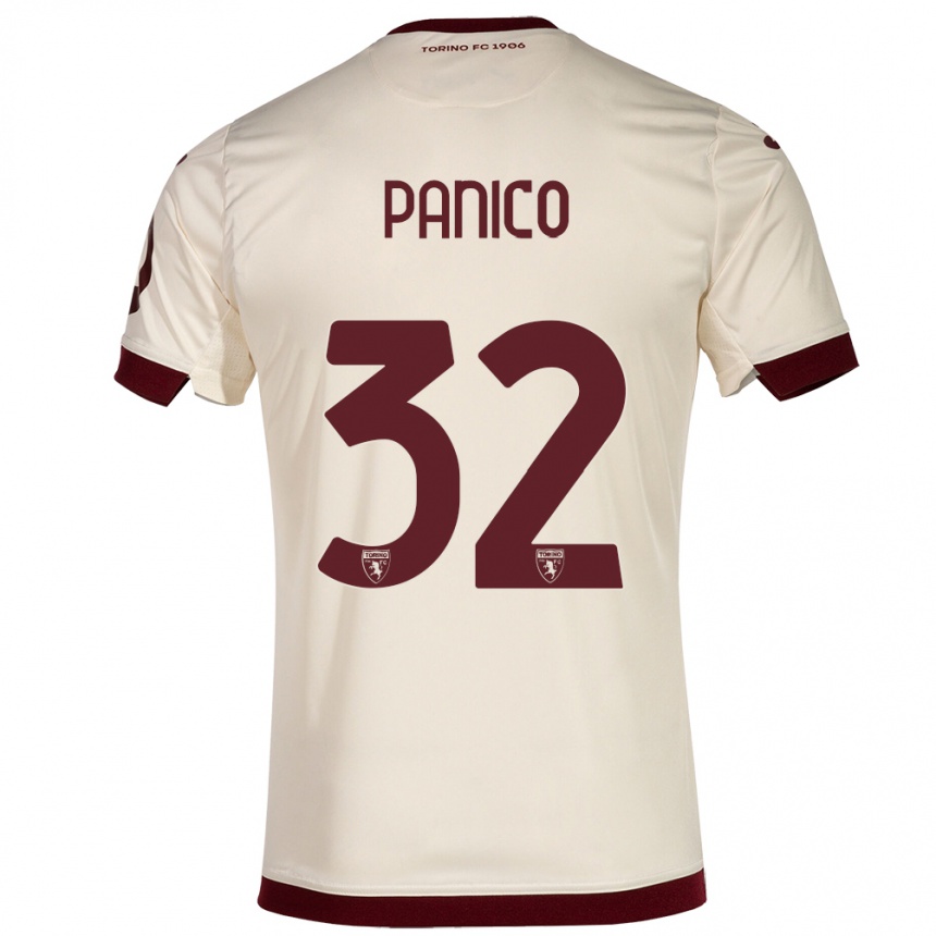 Niño Fútbol Camiseta Patrizia Panico #32 Champán 2ª Equipación 2023/24 Perú