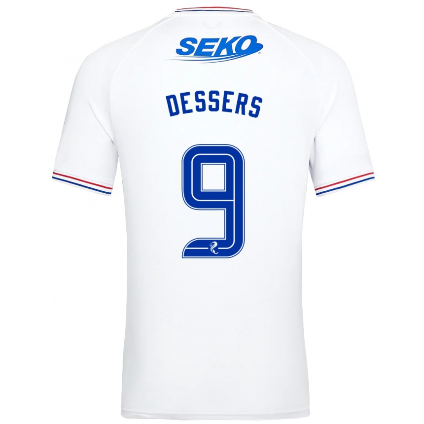 Niño Fútbol Camiseta Cyriel Dessers #9 Blanco 2ª Equipación 2023/24 Perú