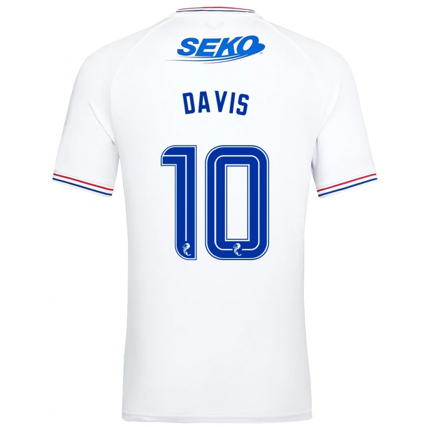 Niño Fútbol Camiseta Steven Davis #10 Blanco 2ª Equipación 2023/24 Perú