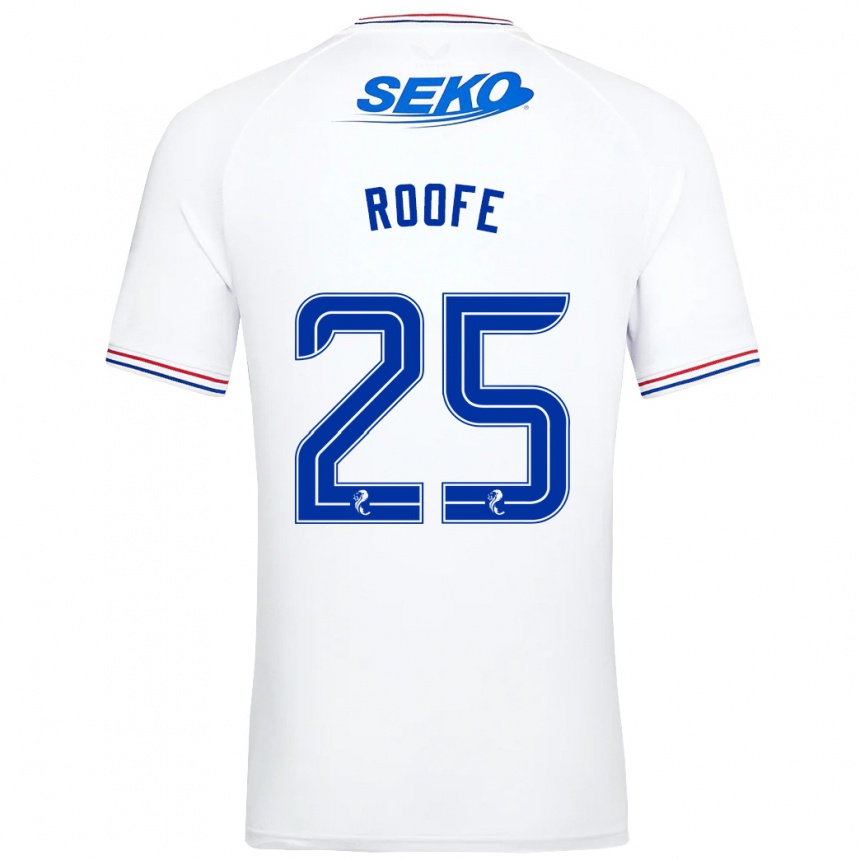 Niño Fútbol Camiseta Kemar Roofe #25 Blanco 2ª Equipación 2023/24 Perú