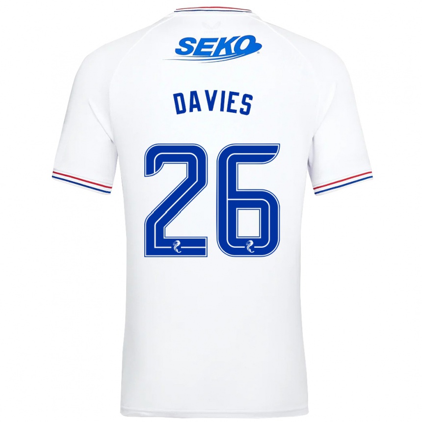 Niño Fútbol Camiseta Ben Davies #26 Blanco 2ª Equipación 2023/24 Perú