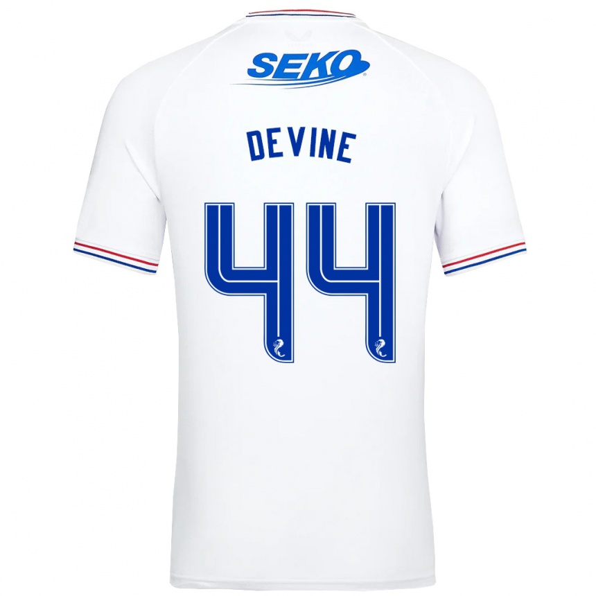 Niño Fútbol Camiseta Adam Devine #44 Blanco 2ª Equipación 2023/24 Perú