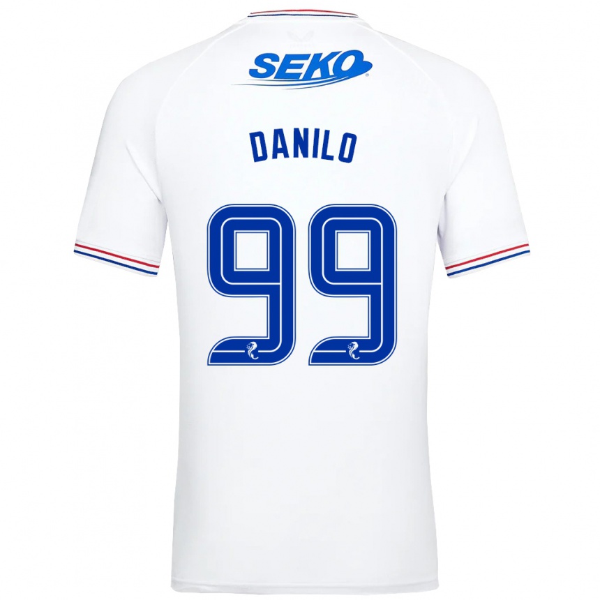 Niño Fútbol Camiseta Danilo #99 Blanco 2ª Equipación 2023/24 Perú