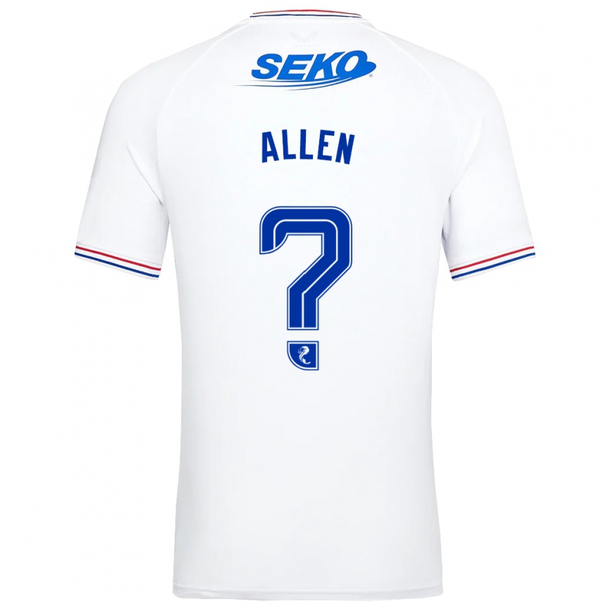 Niño Fútbol Camiseta Greig Allen #0 Blanco 2ª Equipación 2023/24 Perú