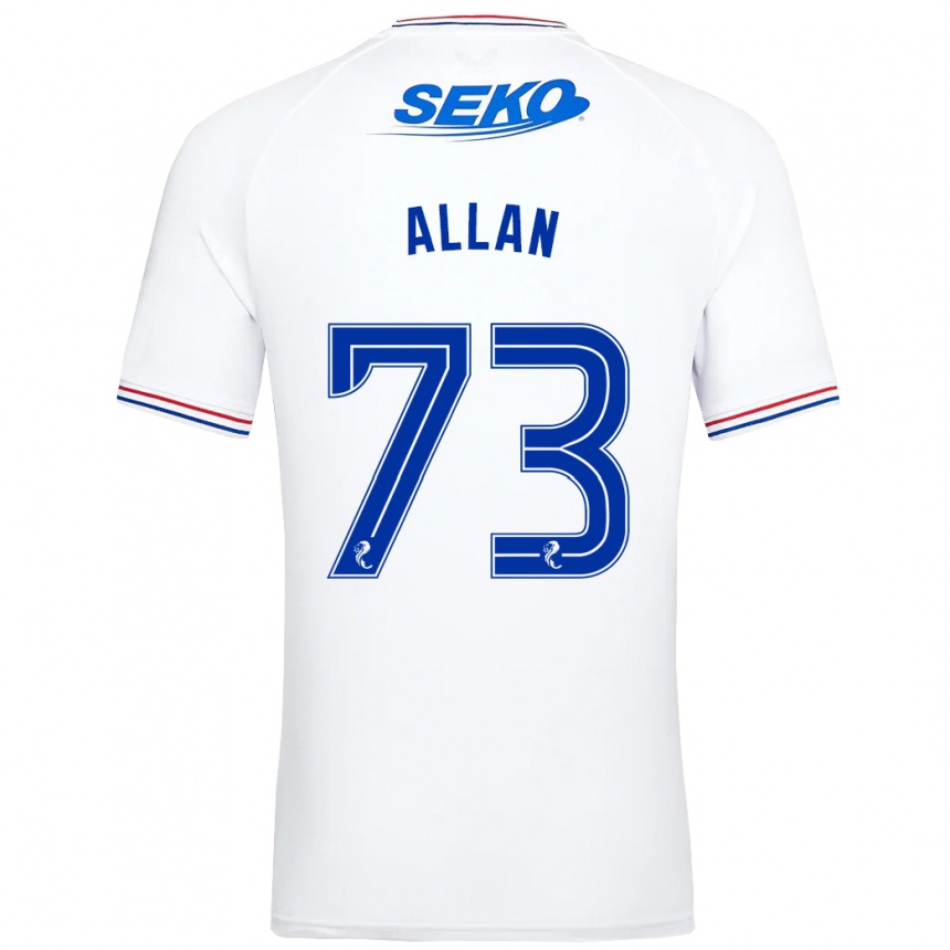 Niño Fútbol Camiseta Connor Allan #73 Blanco 2ª Equipación 2023/24 Perú