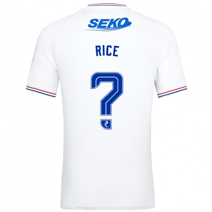 Niño Fútbol Camiseta Bailey Rice #0 Blanco 2ª Equipación 2023/24 Perú