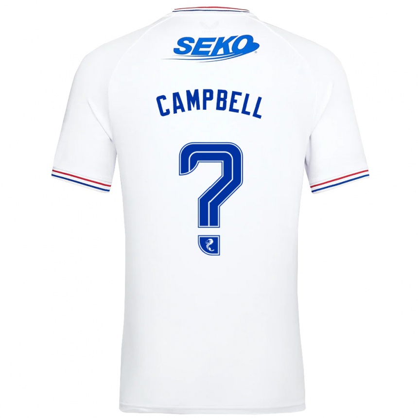 Niño Fútbol Camiseta Connor Campbell #0 Blanco 2ª Equipación 2023/24 Perú