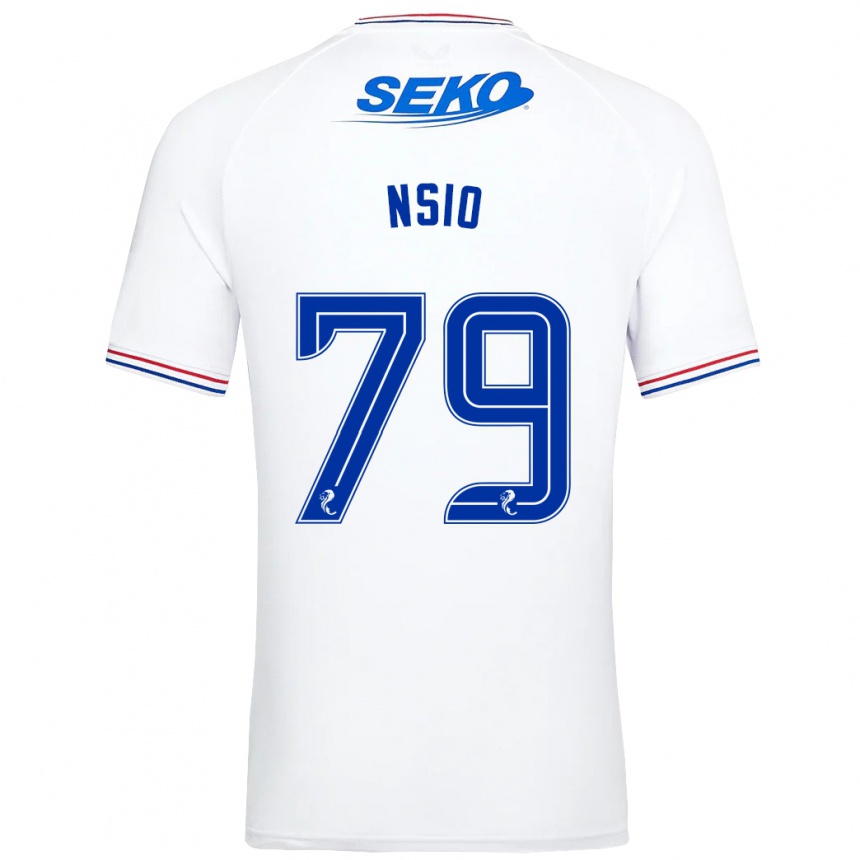 Niño Fútbol Camiseta Paul Nsio #79 Blanco 2ª Equipación 2023/24 Perú