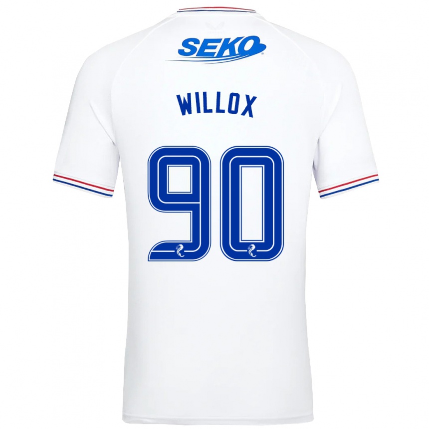 Niño Fútbol Camiseta Kieron Willox #90 Blanco 2ª Equipación 2023/24 Perú