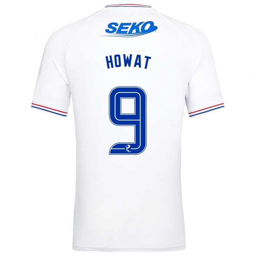 Niño Fútbol Camiseta Kirsty Howat #9 Blanco 2ª Equipación 2023/24 Perú