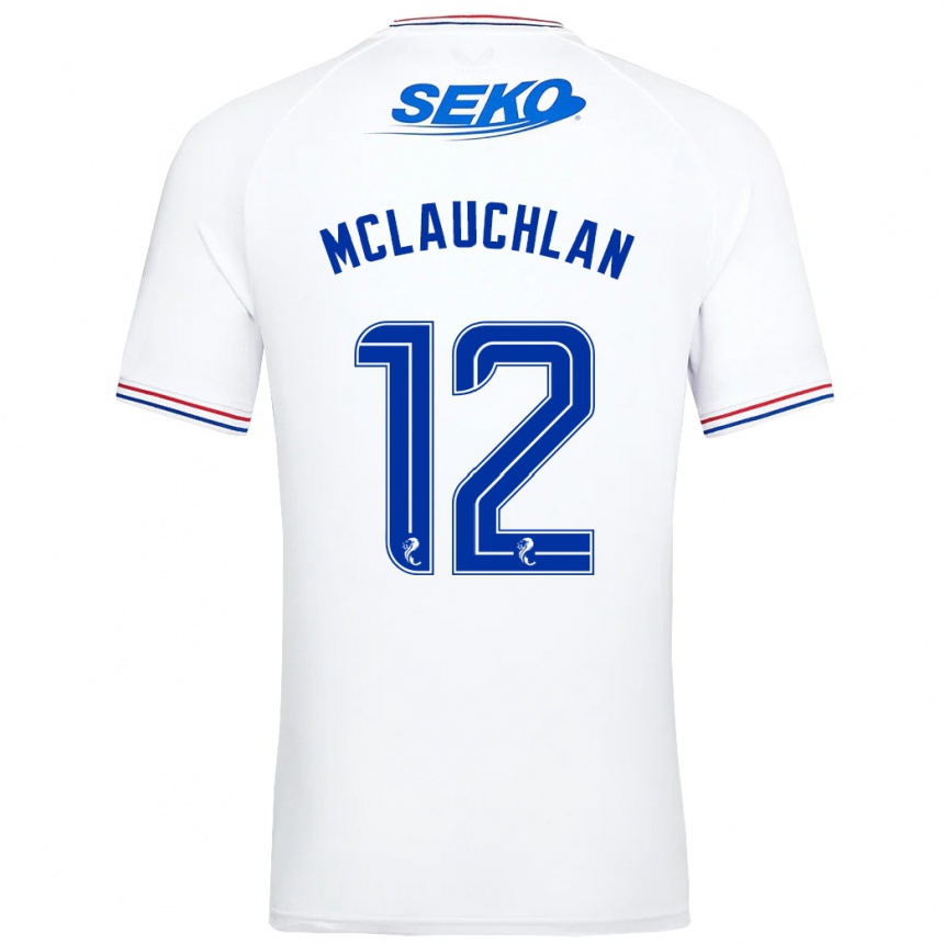 Niño Fútbol Camiseta Rachel Mclauchlan #12 Blanco 2ª Equipación 2023/24 Perú