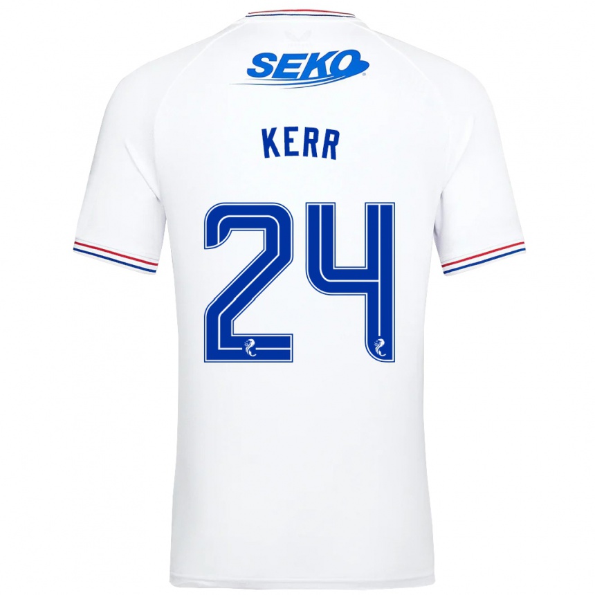 Niño Fútbol Camiseta Samantha Mary Kerr #24 Blanco 2ª Equipación 2023/24 Perú