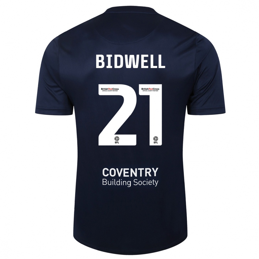 Niño Fútbol Camiseta Jake Bidwell #21 Rojo Azul Marino 2ª Equipación 2023/24 Perú