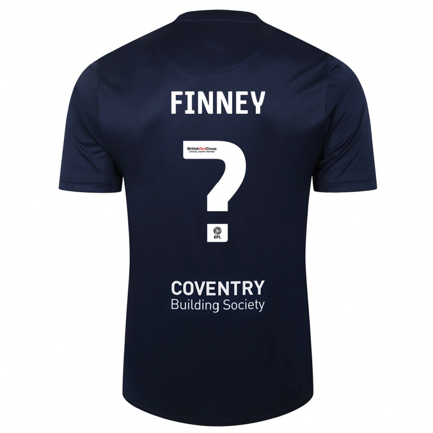 Niño Fútbol Camiseta Charlie Finney #0 Rojo Azul Marino 2ª Equipación 2023/24 Perú