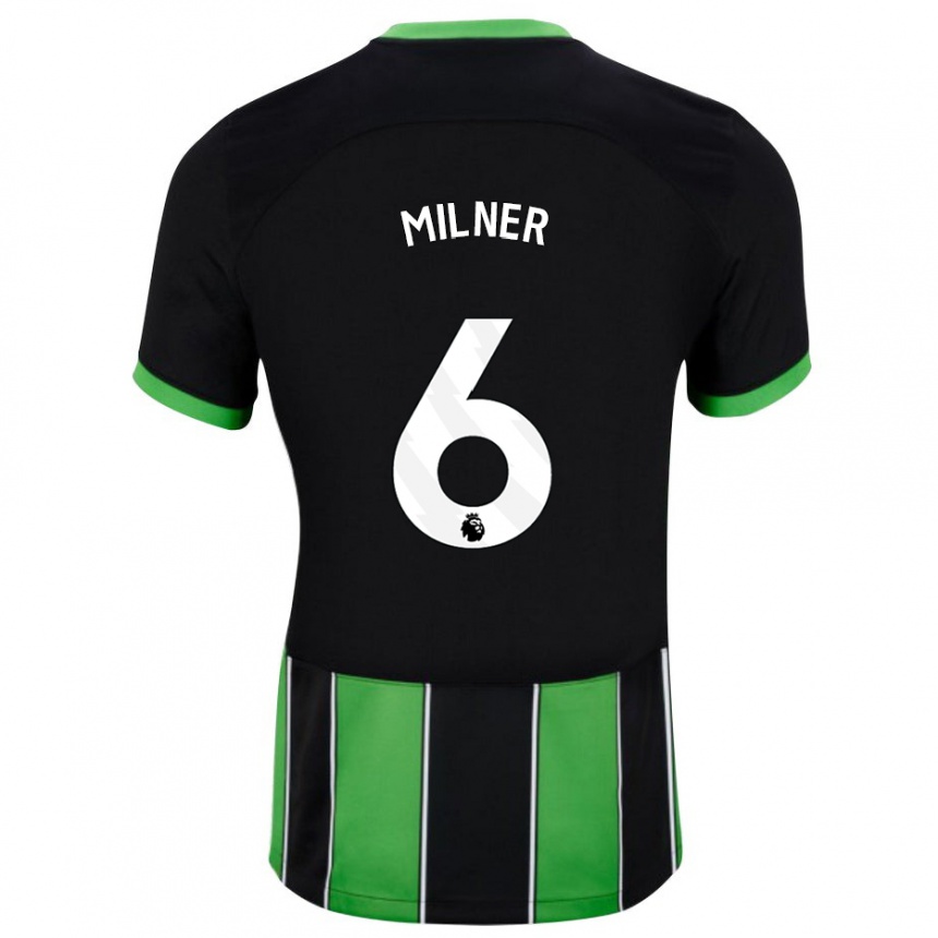 Niño Fútbol Camiseta James Milner #6 Verde Negro 2ª Equipación 2023/24 Perú