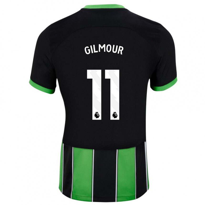 Niño Fútbol Camiseta Billy Gilmour #11 Verde Negro 2ª Equipación 2023/24 Perú