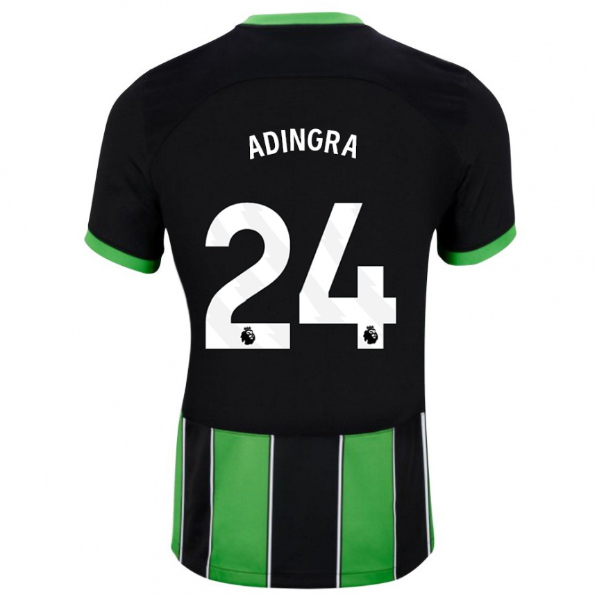 Niño Fútbol Camiseta Simon Adingra #24 Verde Negro 2ª Equipación 2023/24 Perú