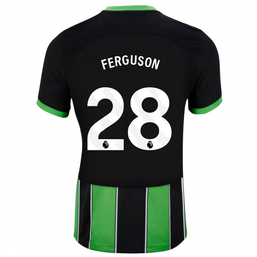 Niño Fútbol Camiseta Evan Ferguson #28 Verde Negro 2ª Equipación 2023/24 Perú