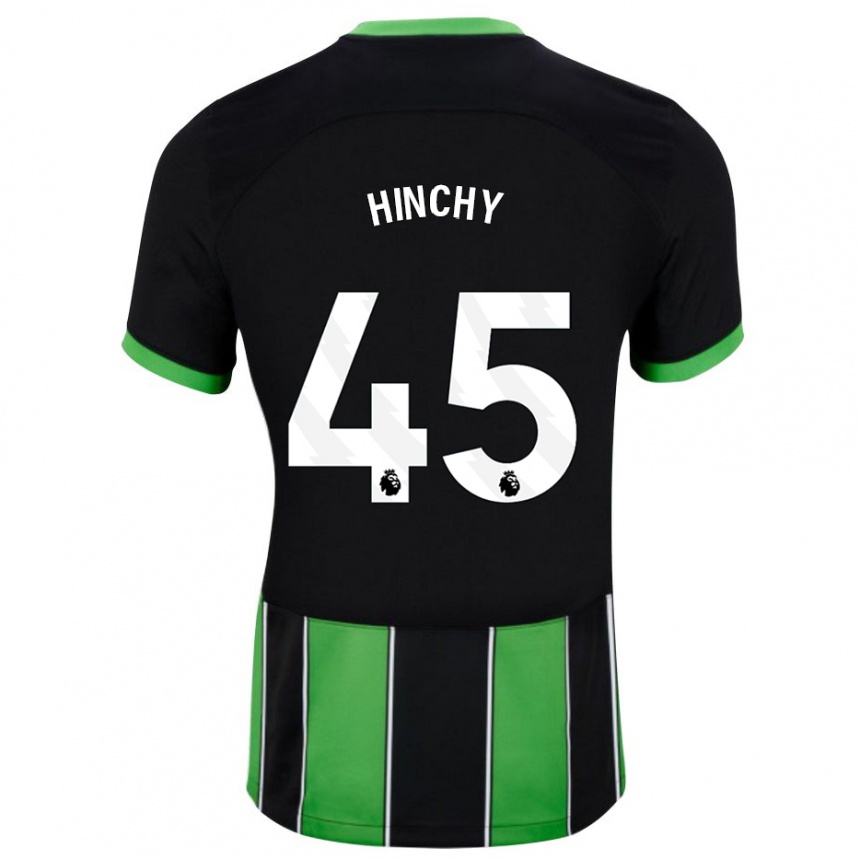 Niño Fútbol Camiseta Jack Hinchy #45 Verde Negro 2ª Equipación 2023/24 Perú