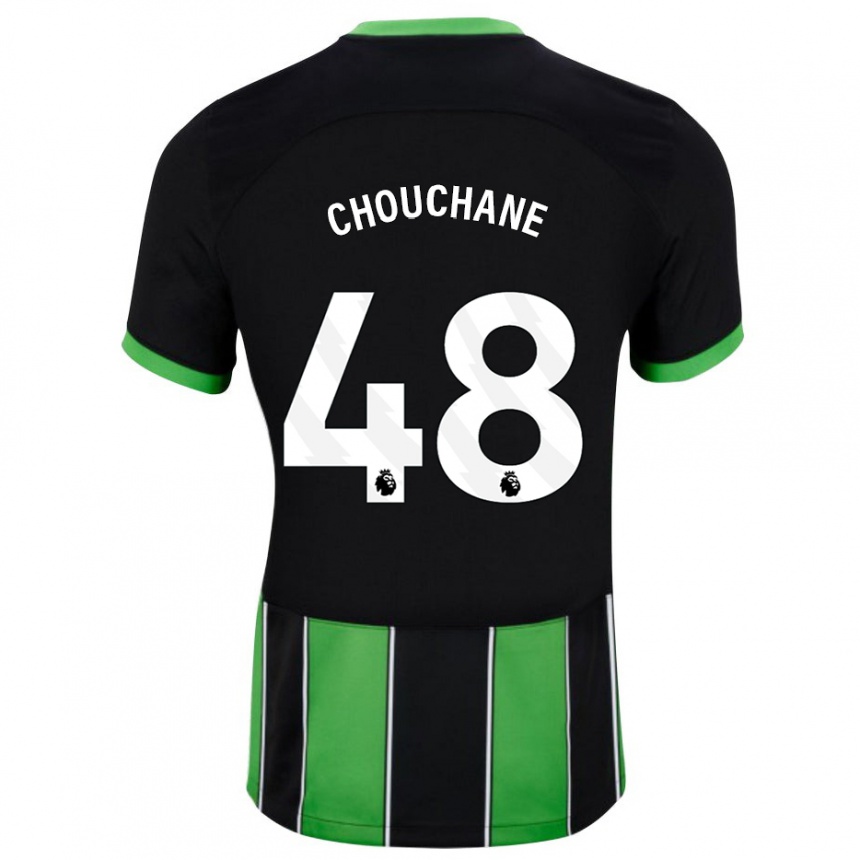 Niño Fútbol Camiseta Samy Chouchane #48 Verde Negro 2ª Equipación 2023/24 Perú