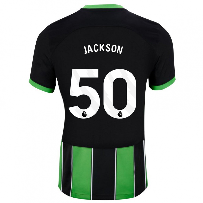 Niño Fútbol Camiseta Ben Jackson #50 Verde Negro 2ª Equipación 2023/24 Perú