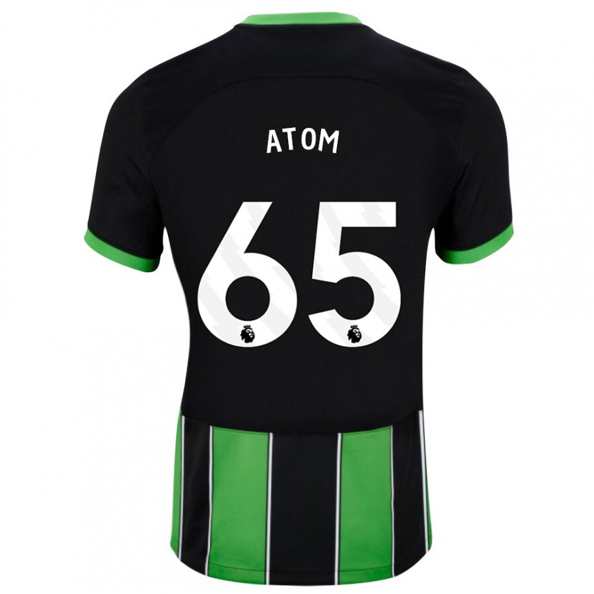 Niño Fútbol Camiseta Noel Atom #65 Verde Negro 2ª Equipación 2023/24 Perú