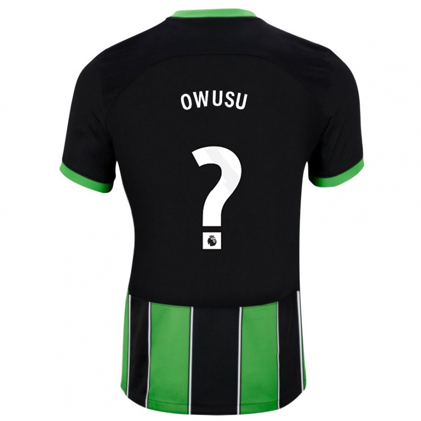 Niño Fútbol Camiseta Yussif Owusu #0 Verde Negro 2ª Equipación 2023/24 Perú