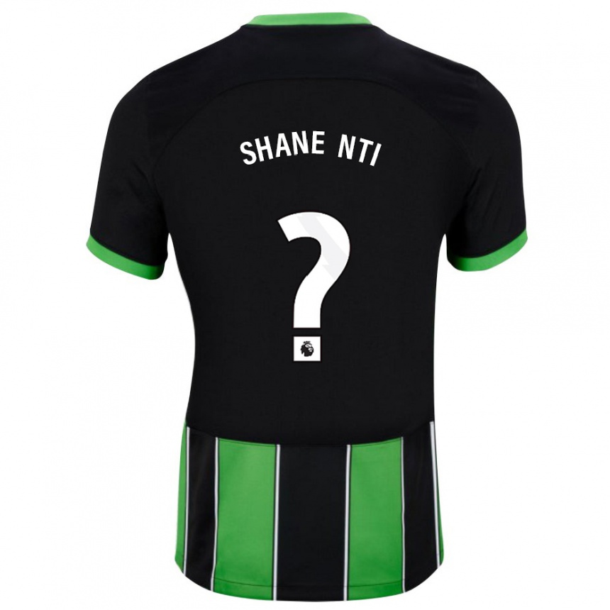 Niño Fútbol Camiseta Shane Nti #0 Verde Negro 2ª Equipación 2023/24 Perú