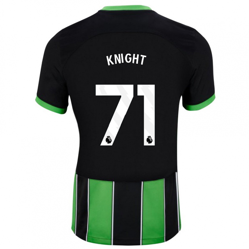 Niño Fútbol Camiseta Joe Knight #71 Verde Negro 2ª Equipación 2023/24 Perú