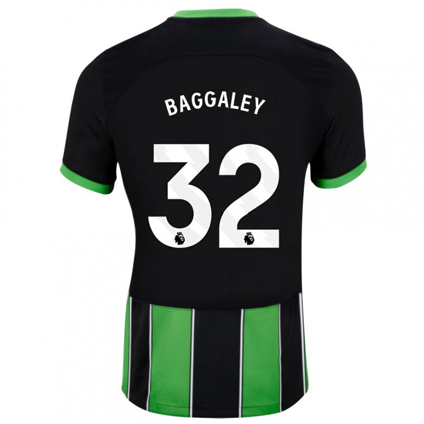 Niño Fútbol Camiseta Sophie Baggaley #32 Verde Negro 2ª Equipación 2023/24 Perú