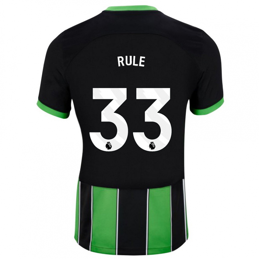 Niño Fútbol Camiseta Charlize Jayde Rule #33 Verde Negro 2ª Equipación 2023/24 Perú