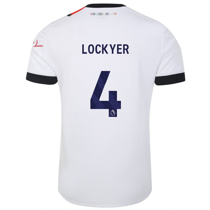 Niño Fútbol Camiseta Tom Lockyer #4 Blanco 2ª Equipación 2023/24 Perú