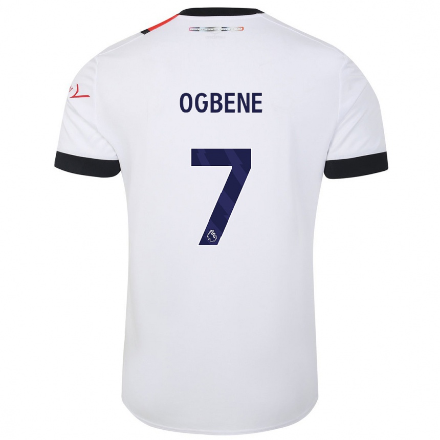 Niño Fútbol Camiseta Chiedozie Ogbene #7 Blanco 2ª Equipación 2023/24 Perú