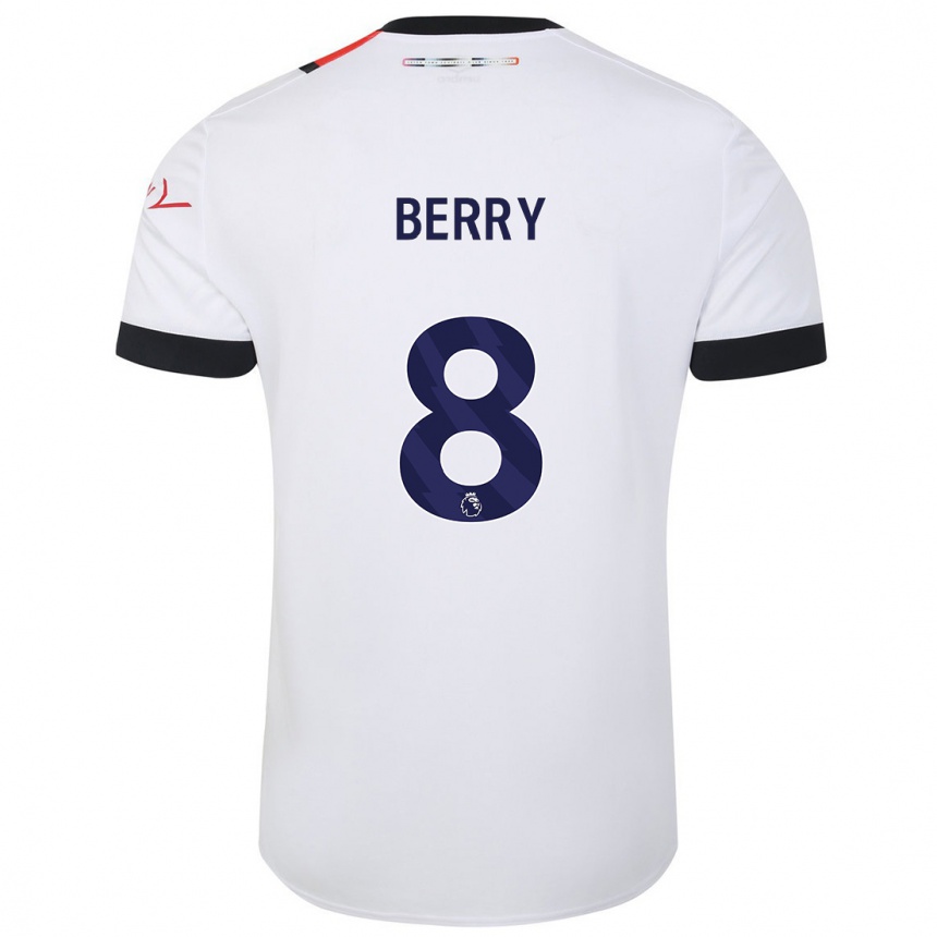 Niño Fútbol Camiseta Luke Berry #8 Blanco 2ª Equipación 2023/24 Perú