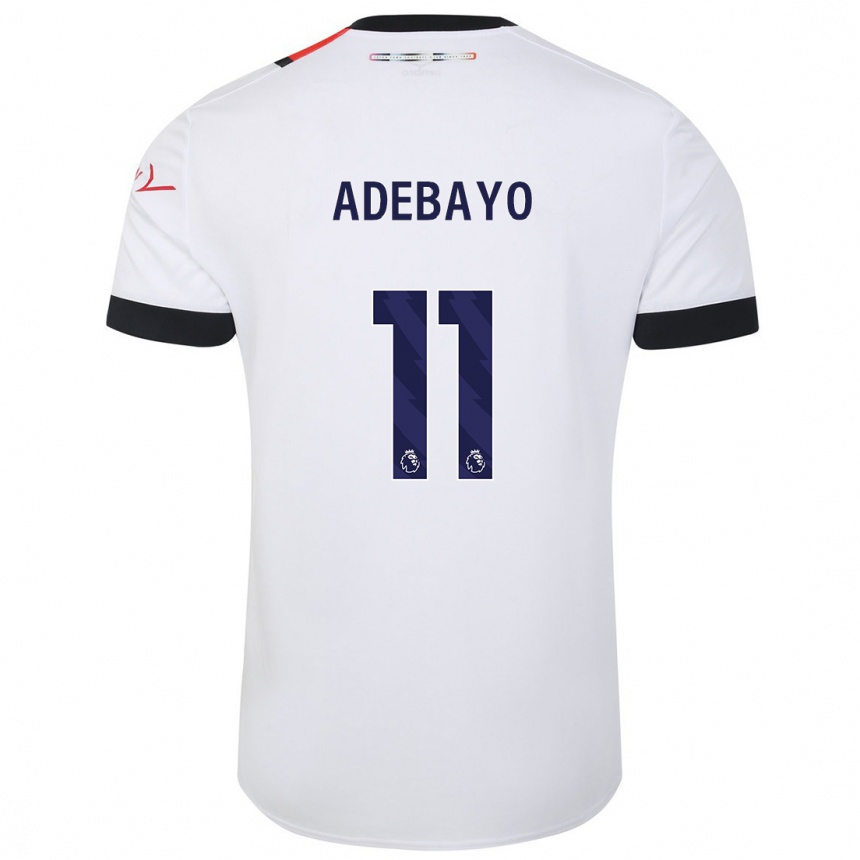 Niño Fútbol Camiseta Elijah Adebayo #11 Blanco 2ª Equipación 2023/24 Perú