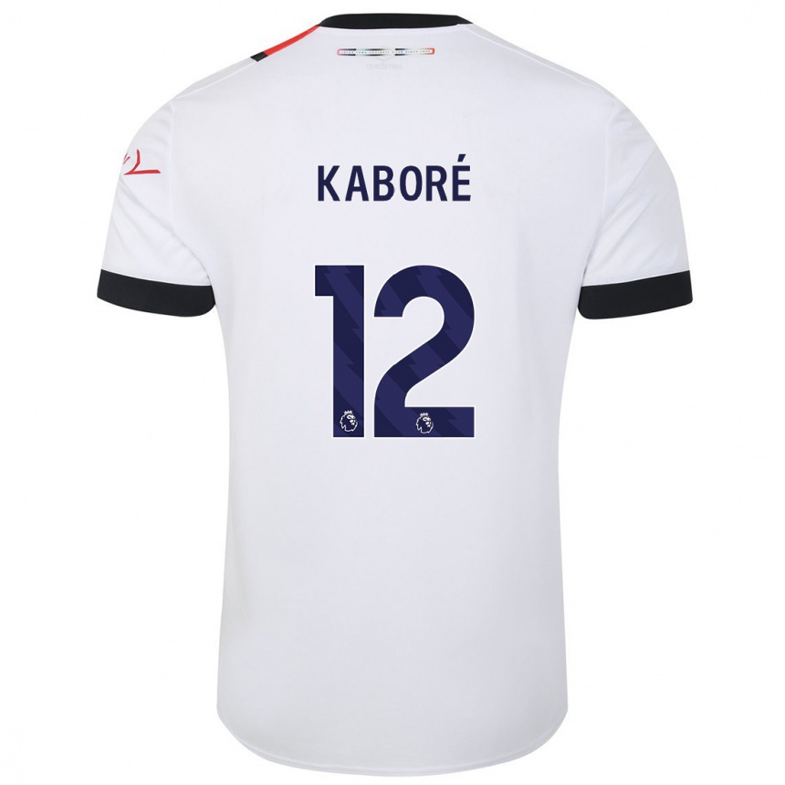 Niño Fútbol Camiseta Issa Kabore #12 Blanco 2ª Equipación 2023/24 Perú