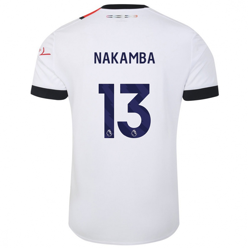 Niño Fútbol Camiseta Marvelous Nakamba #13 Blanco 2ª Equipación 2023/24 Perú