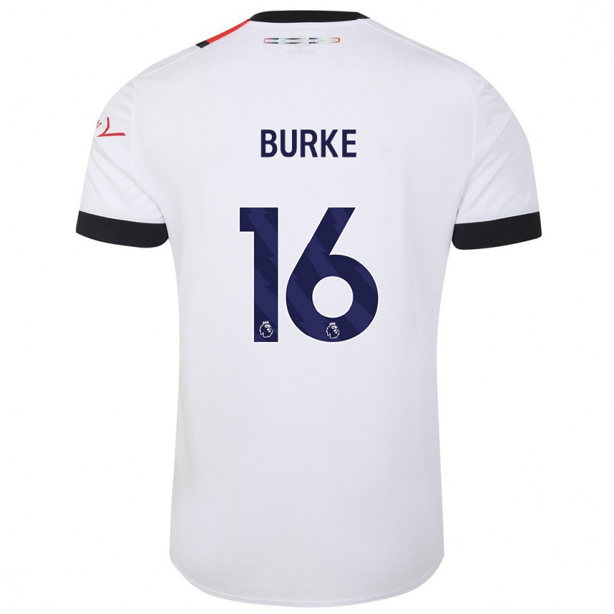 Niño Fútbol Camiseta Reece Burke #16 Blanco 2ª Equipación 2023/24 Perú