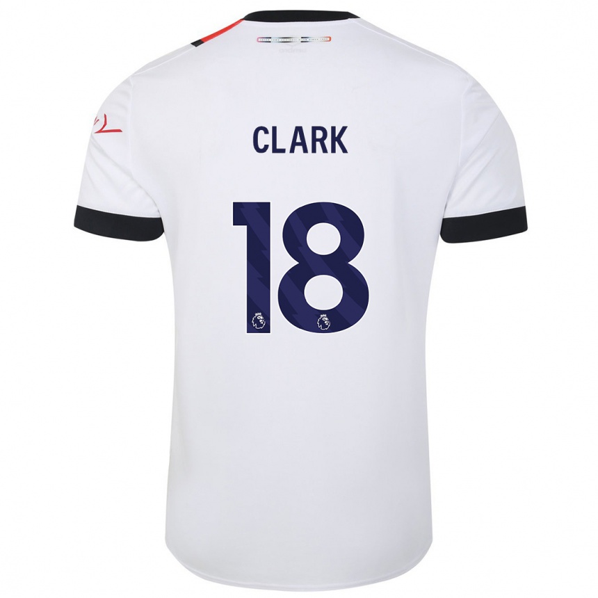 Niño Fútbol Camiseta Jordan Clark #18 Blanco 2ª Equipación 2023/24 Perú