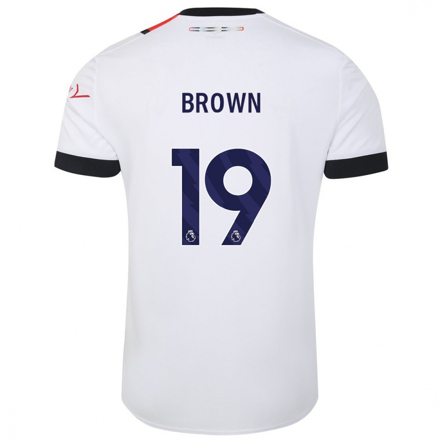 Niño Fútbol Camiseta Jacob Brown #19 Blanco 2ª Equipación 2023/24 Perú