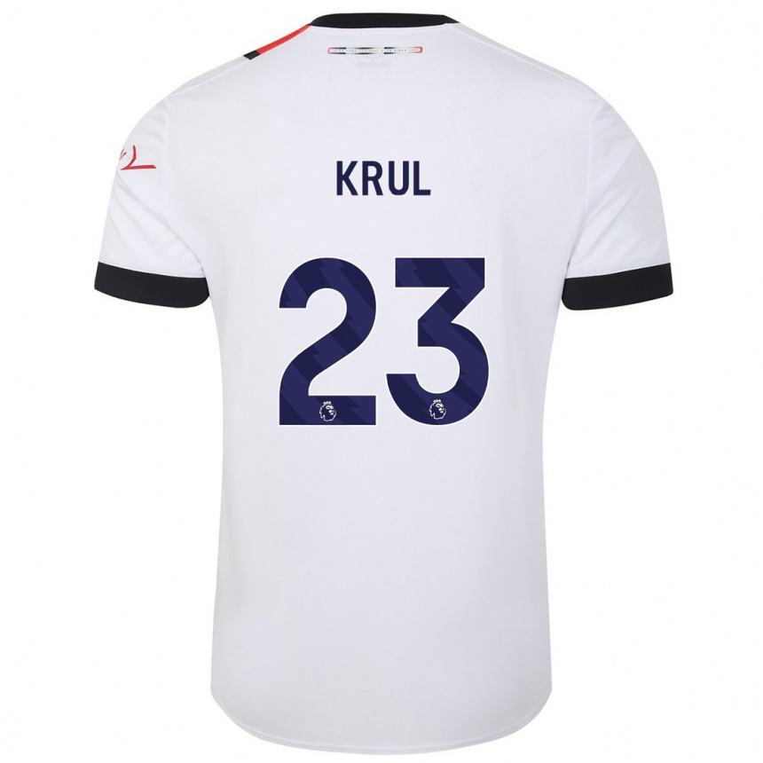 Niño Fútbol Camiseta Tim Krul #23 Blanco 2ª Equipación 2023/24 Perú