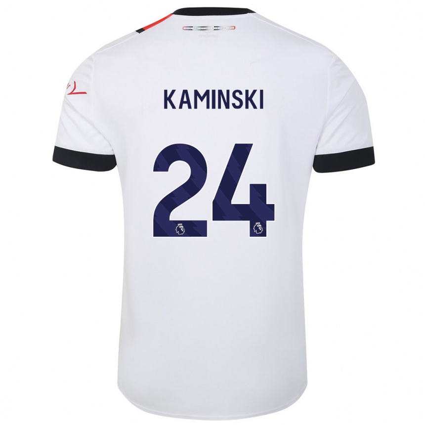 Niño Fútbol Camiseta Thomas Kaminski #24 Blanco 2ª Equipación 2023/24 Perú