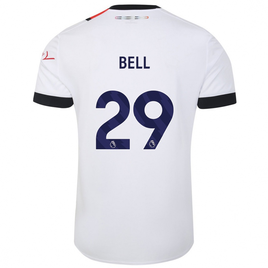 Niño Fútbol Camiseta Amari'i Bell #29 Blanco 2ª Equipación 2023/24 Perú