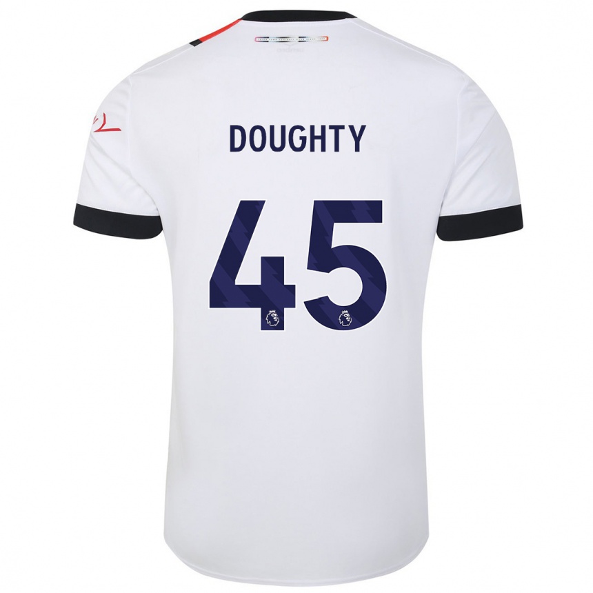 Niño Fútbol Camiseta Alfie Doughty #45 Blanco 2ª Equipación 2023/24 Perú