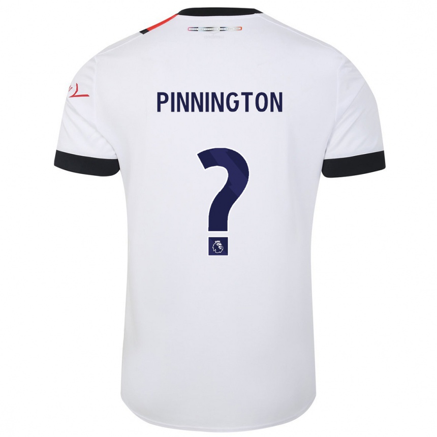 Niño Fútbol Camiseta Jacob Pinnington #0 Blanco 2ª Equipación 2023/24 Perú