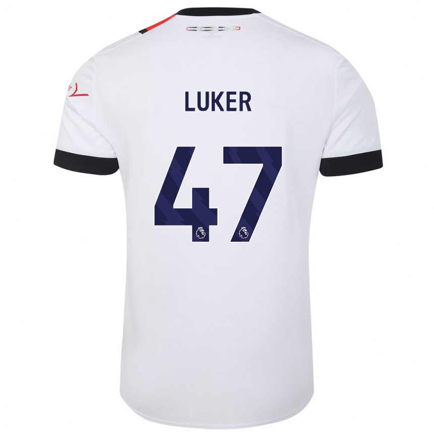 Niño Fútbol Camiseta Jayden Luker #47 Blanco 2ª Equipación 2023/24 Perú