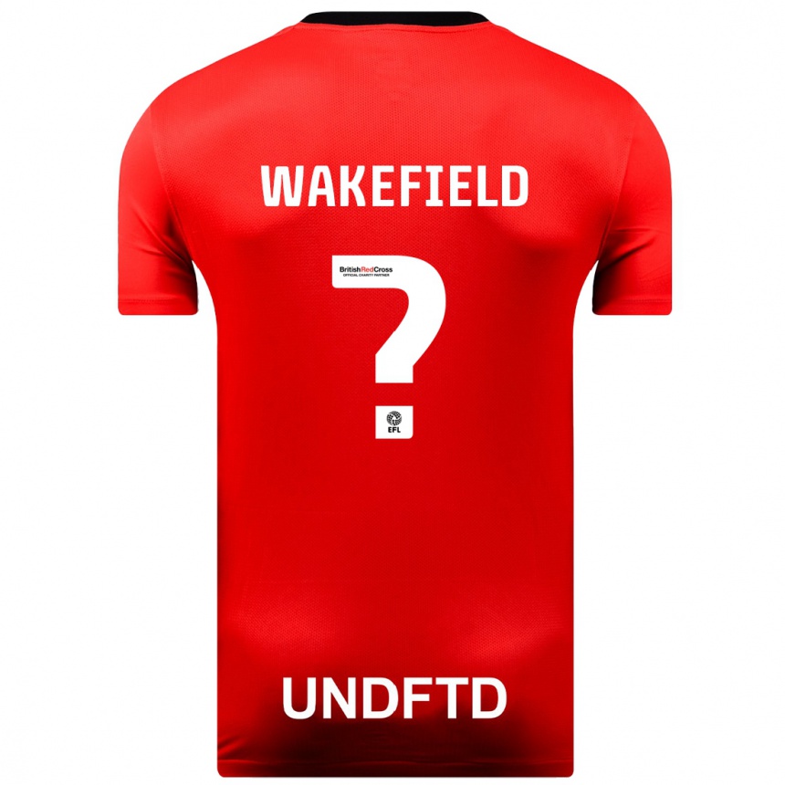 Niño Fútbol Camiseta Kieran Wakefield #0 Rojo 2ª Equipación 2023/24 Perú